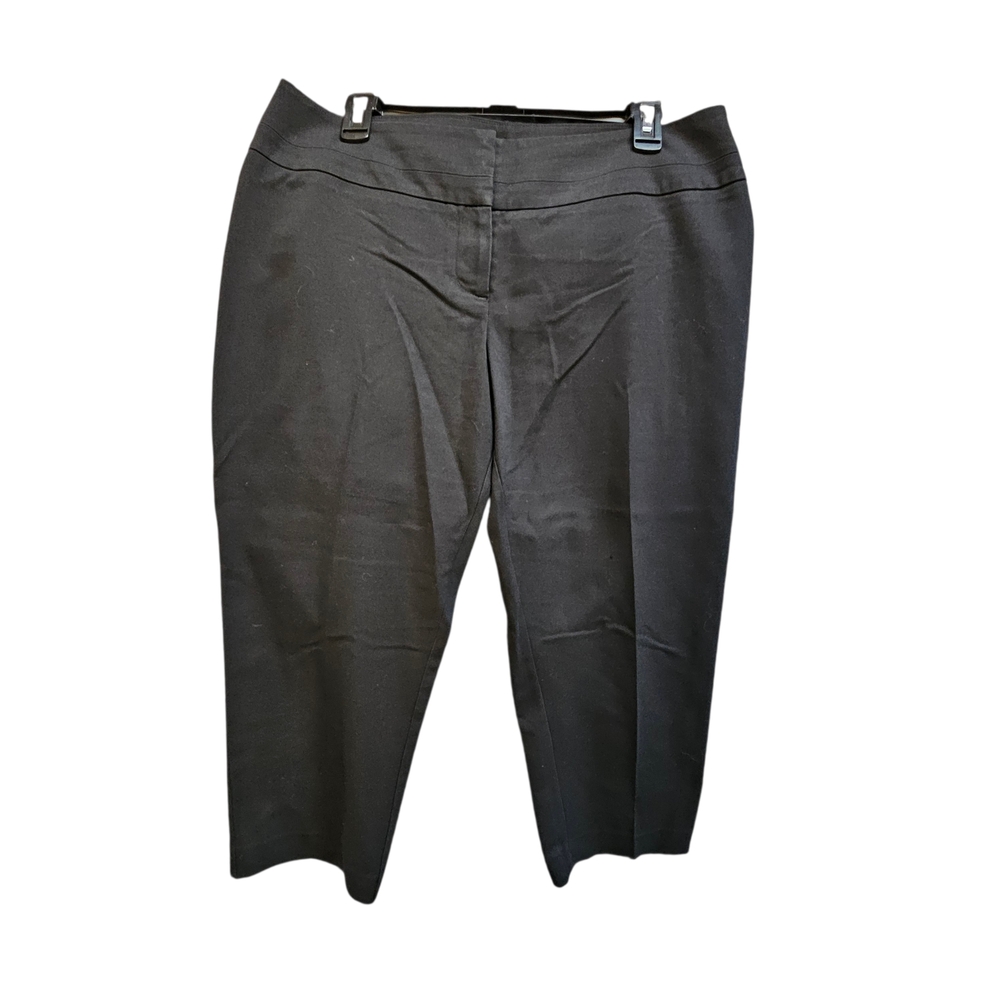 Apt. 9 Black Torie Capri Pants 51% Cotton 46% Poly 3 % Spandex Hook & Eye Sz 12